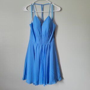 Abby Paris Blue Formal Dress Women's 8 Semi-Formal Homecoming Knee Length NWT